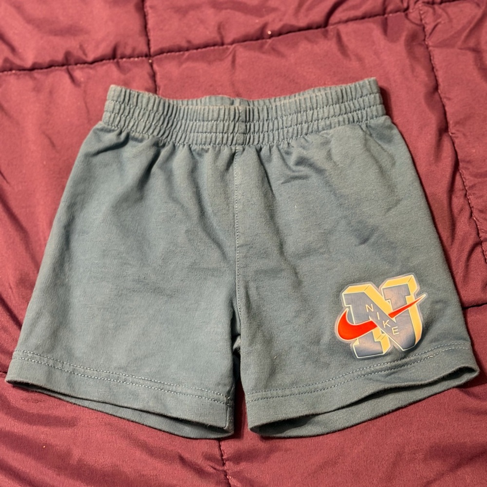 Nike Charcoal Gray Shorts with Orange Logo